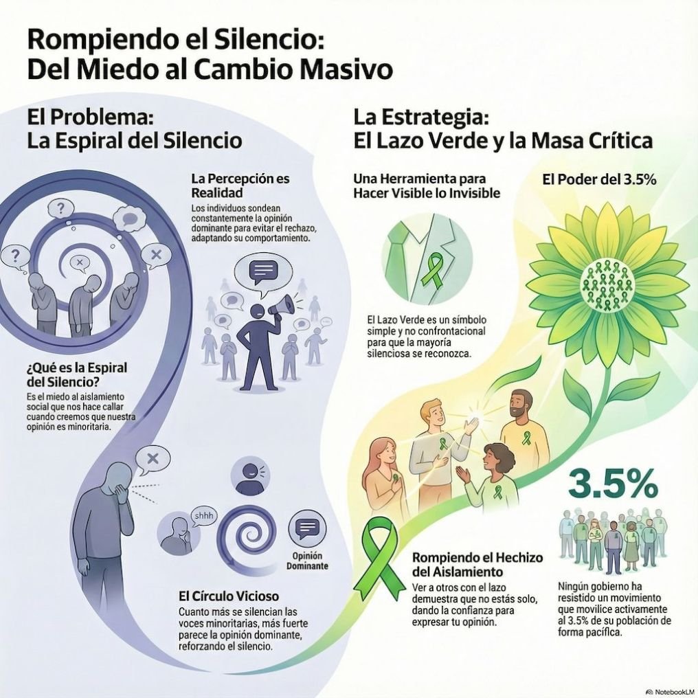 De la espiral del silencio al lazo verde